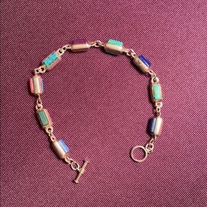 Silver - stone bracelet